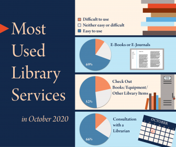 Most Used Library Services stats